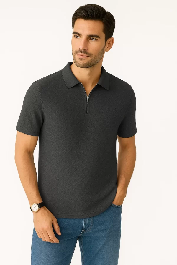 polo textured t shirt